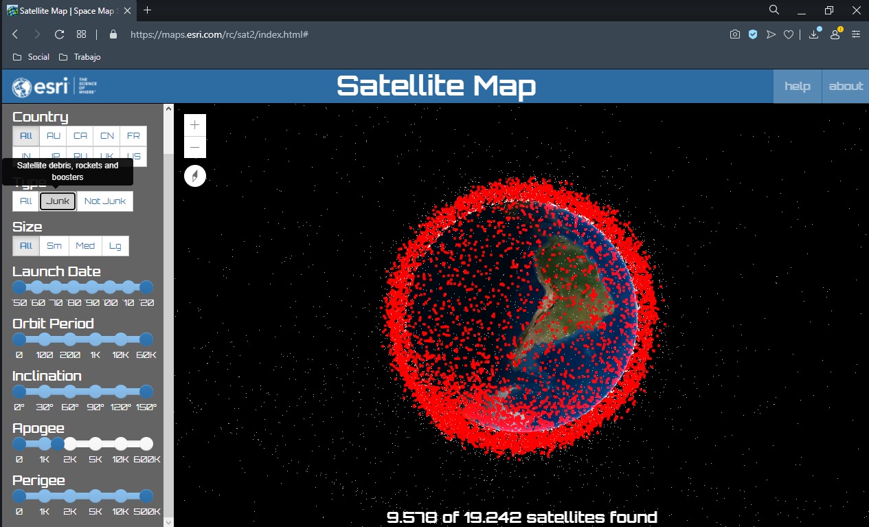 contaminación espacial