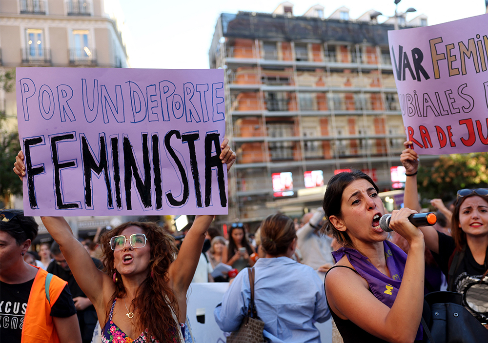 rubiales protesta