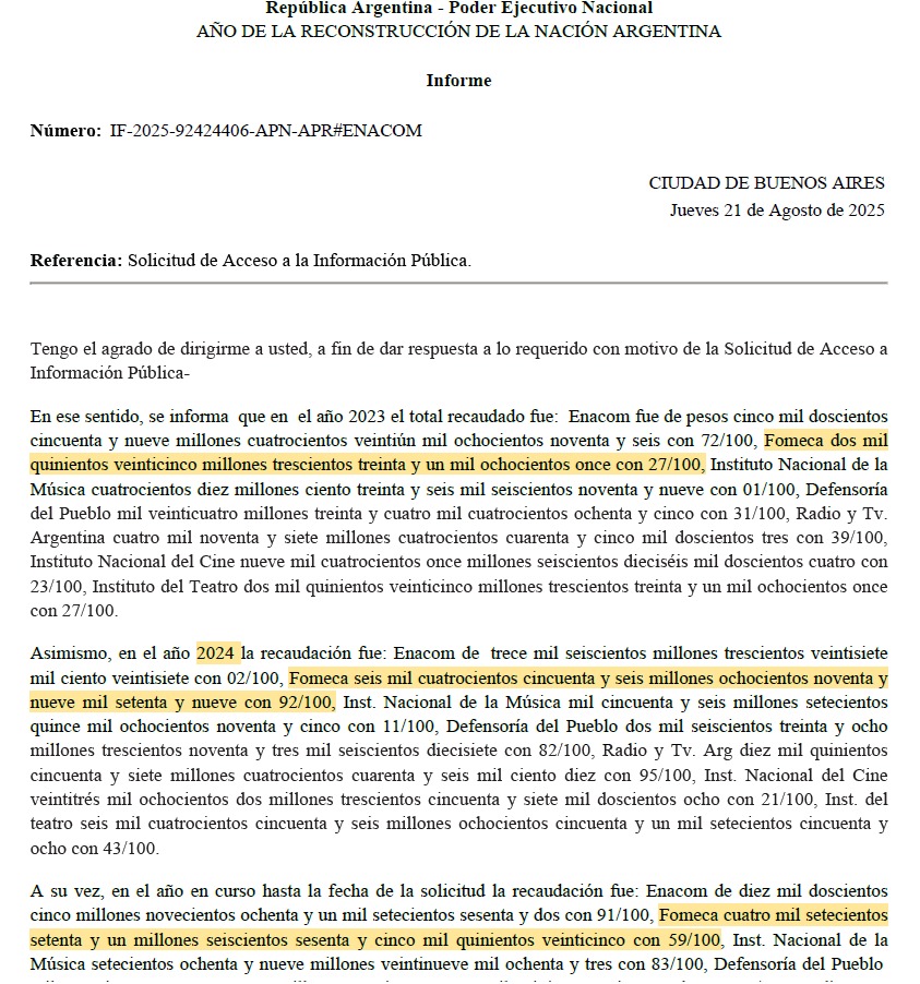 facsimil respuesta